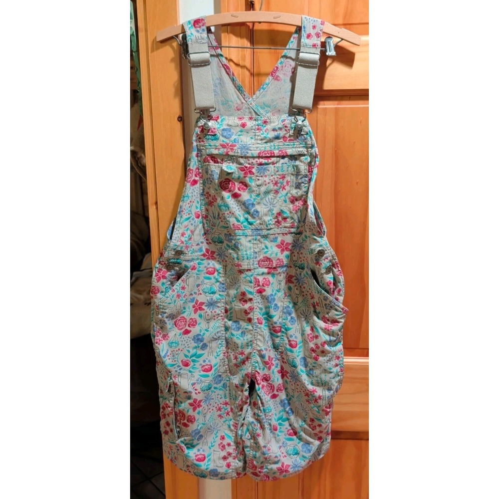 Women's Duluth Trading Co. Gardening 9" Inseam Short Overalls M Beige Brown